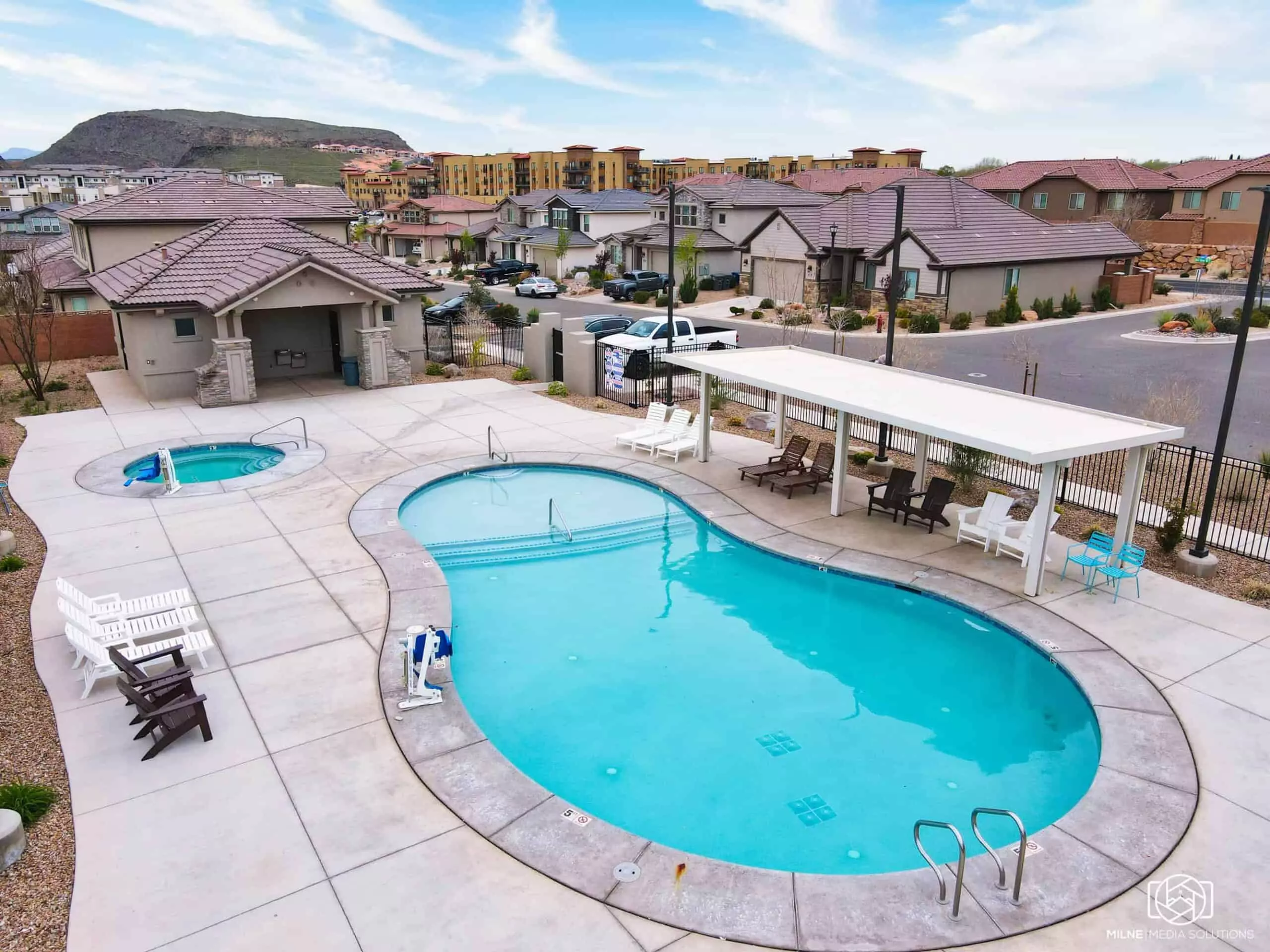 pool and hot tub