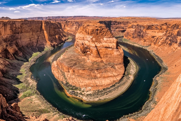 Water surrounding rock formation