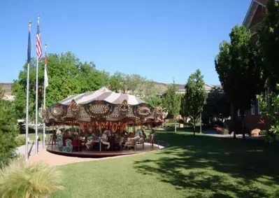 Outdoor carousel at Town Square