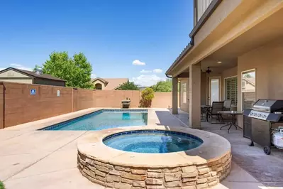 private hot tub at a St. George vacation rental