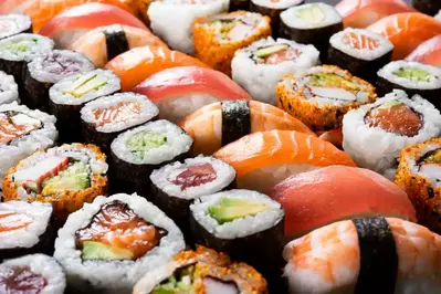 multiple types of sushi wraps 