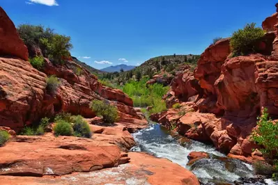 St George Utah water and dessert scene