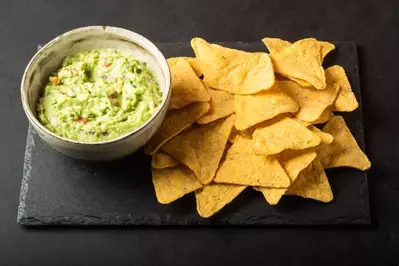 authentic Mexican chips and guacamole 