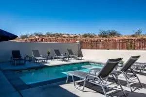 coral canyon entourage pool with chairs