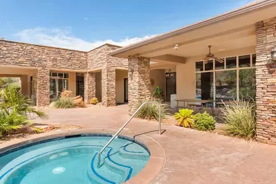 swimming pool at a St. George vacation rental