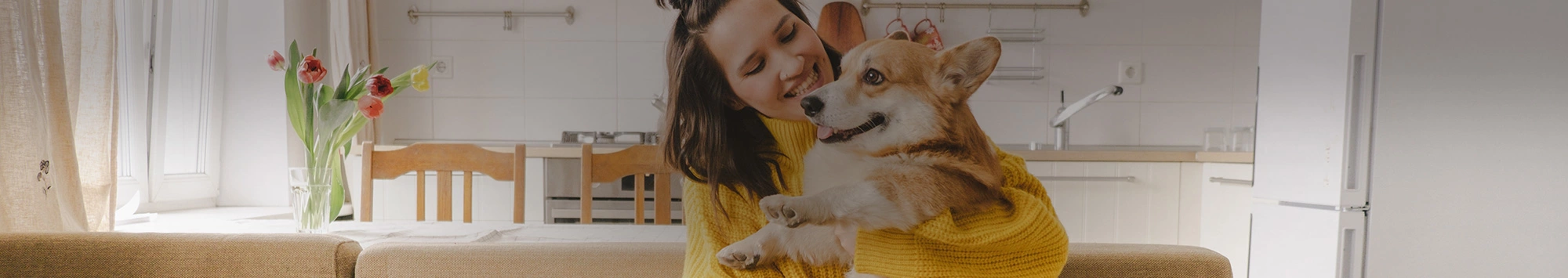 woman with dog