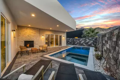 Private Pool and Hot Tub with Fire Place