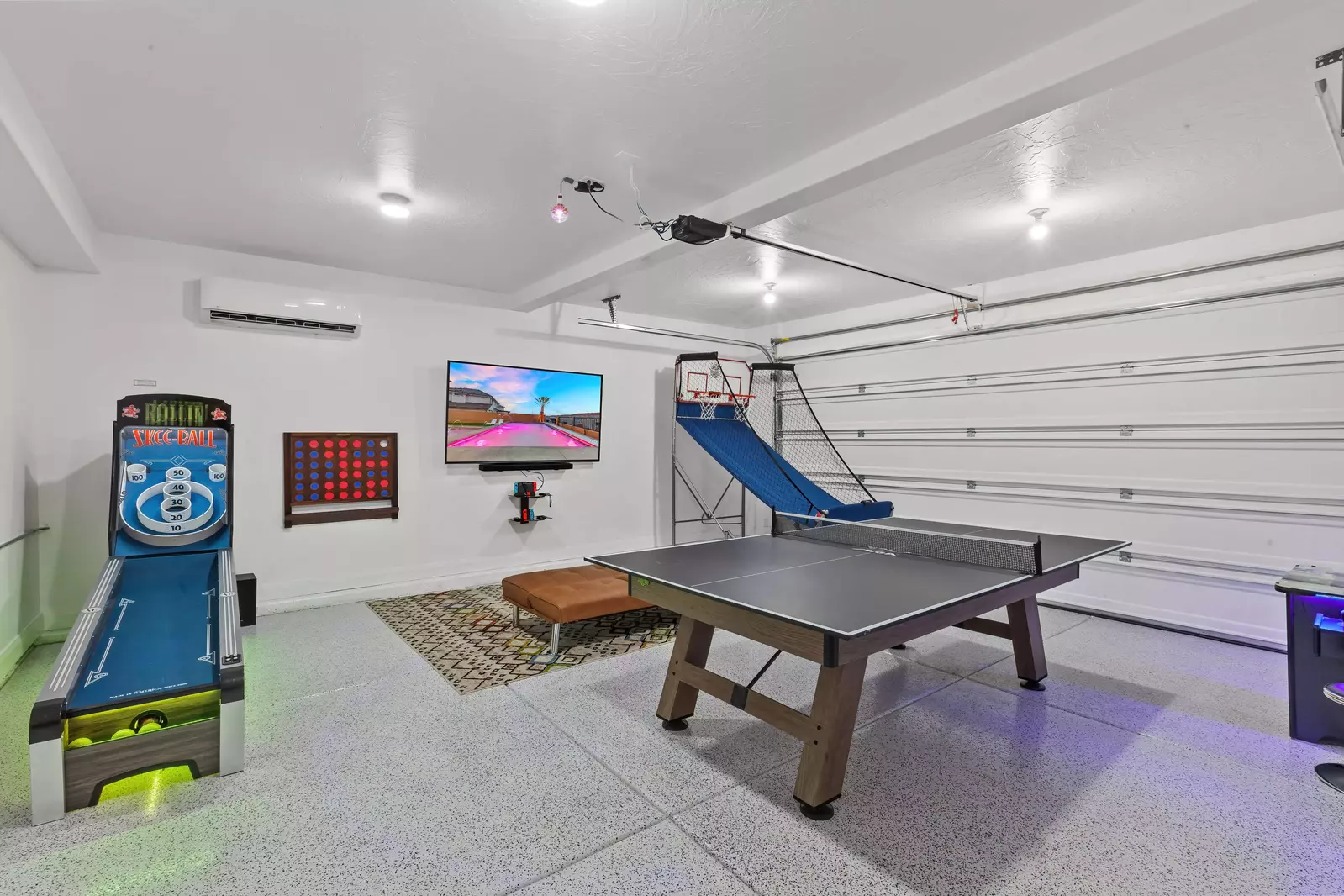 Garage Game Room: Ping Pong, Basketball, Arcades