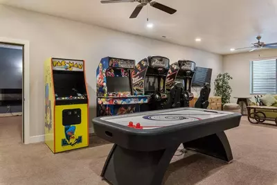 arcade room at a st george vacation rental