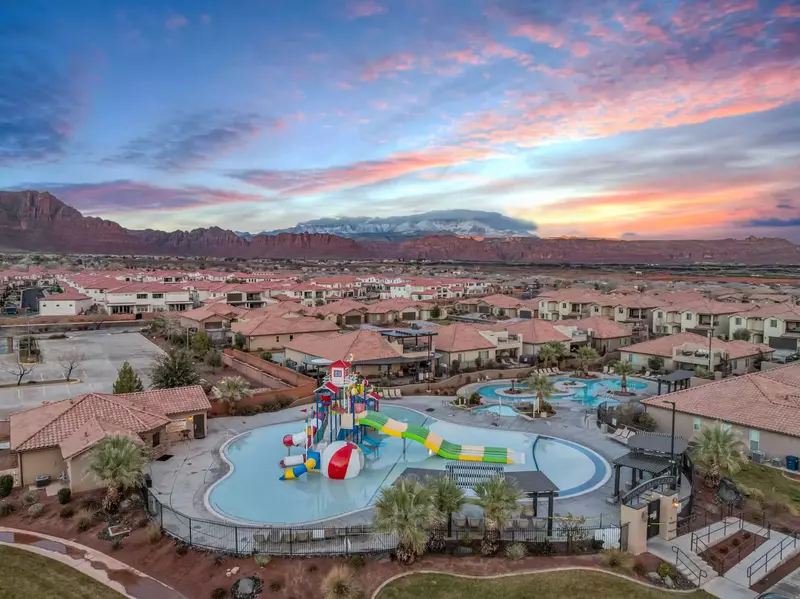 Sunset View of Community Waterpark