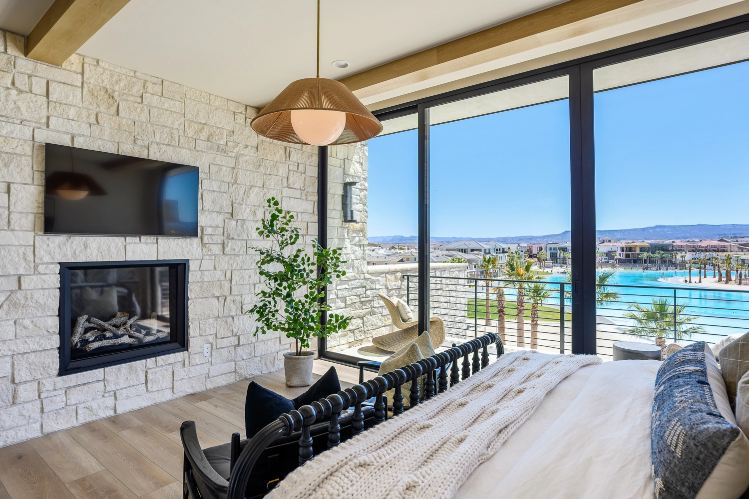 bedroom inside Southern Utah vacation rental