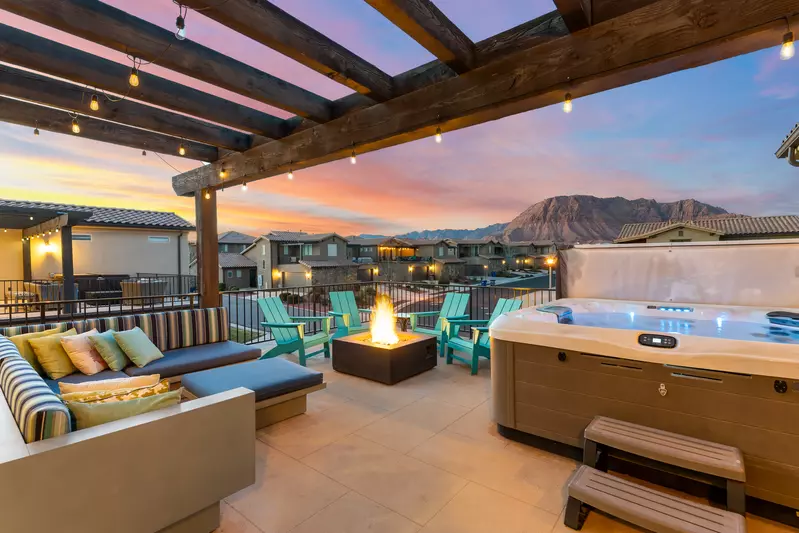 Upper Patio with Firepit and Private Hot Tub