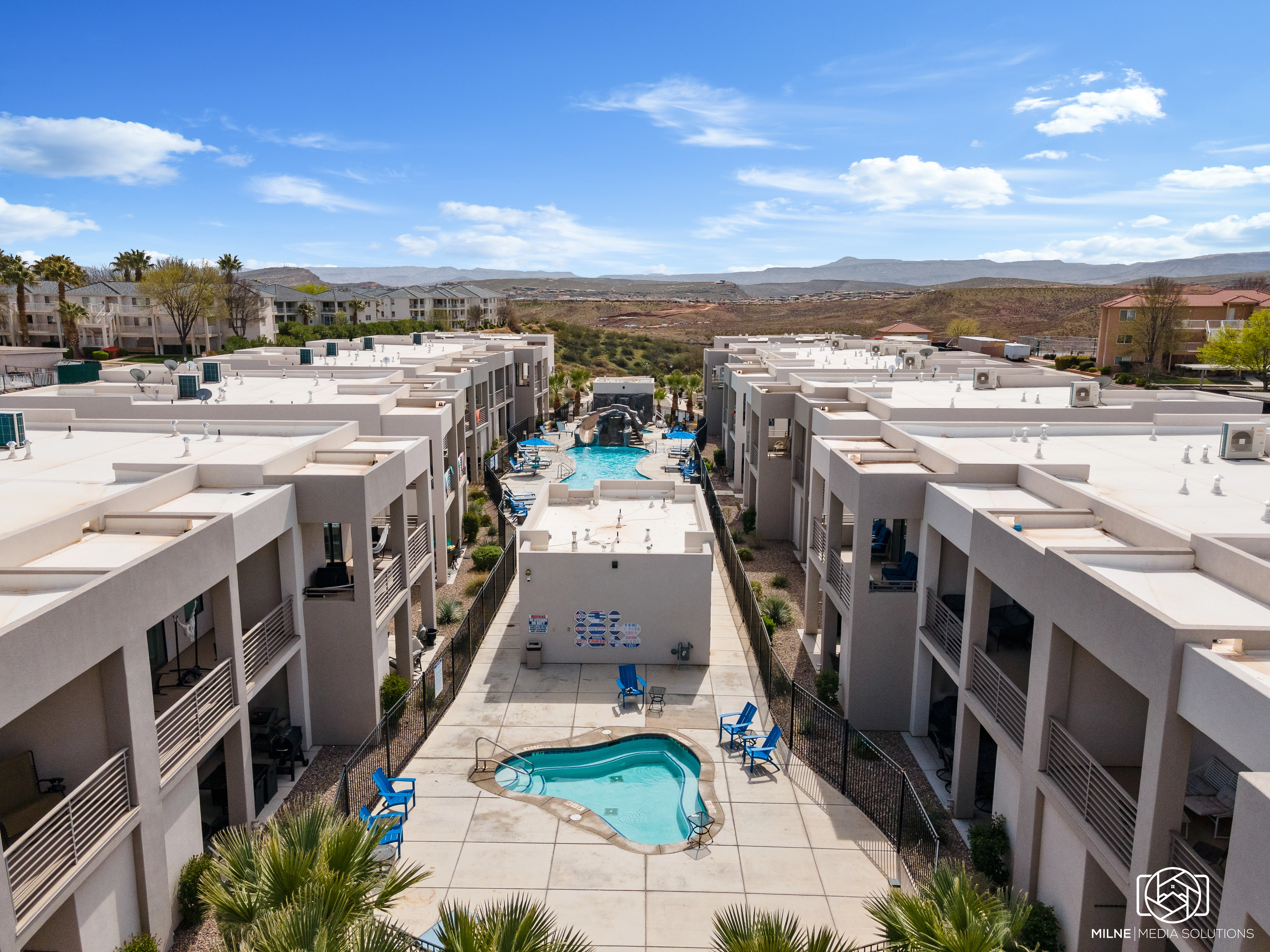 Community Hot Tub Aerial View