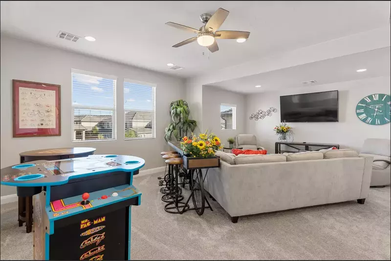 Upstairs Family Room with Arcade Table
