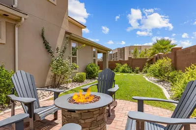 Backyard Firepit and Grass Area