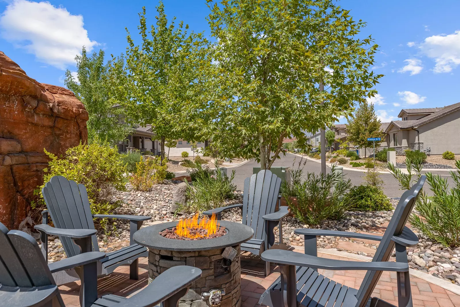 Backyard Firepit and Seating