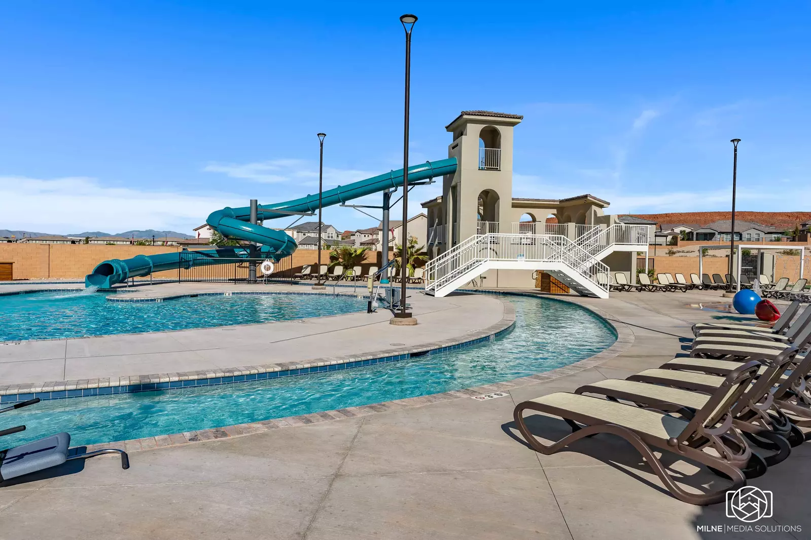 Community Pool, Lazy River, and Slide