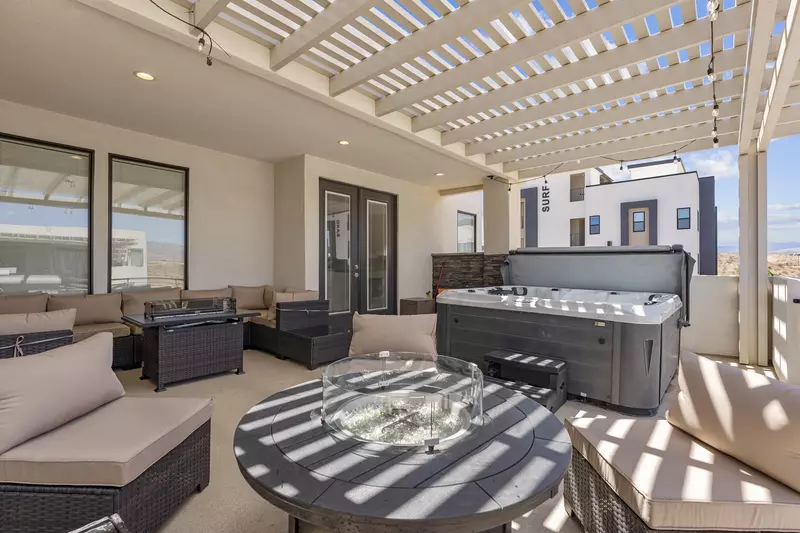 Private Hot Tub and Fire Table