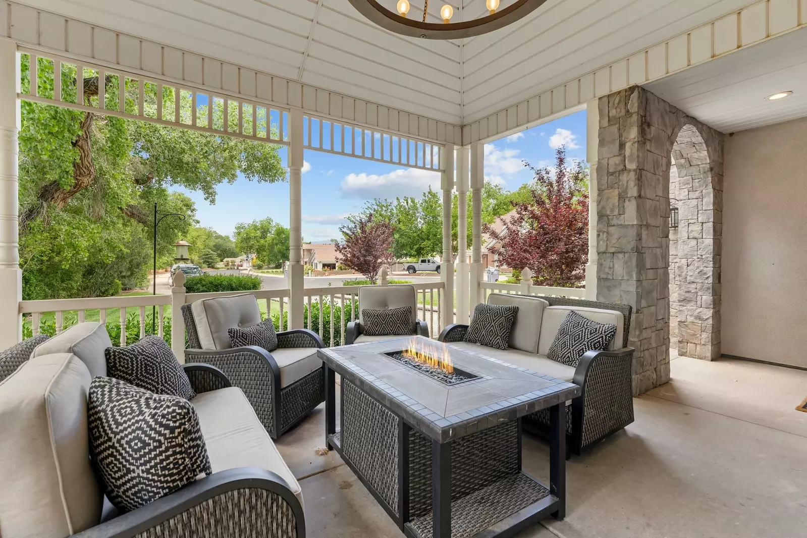 Fire Table - Covered Porch
