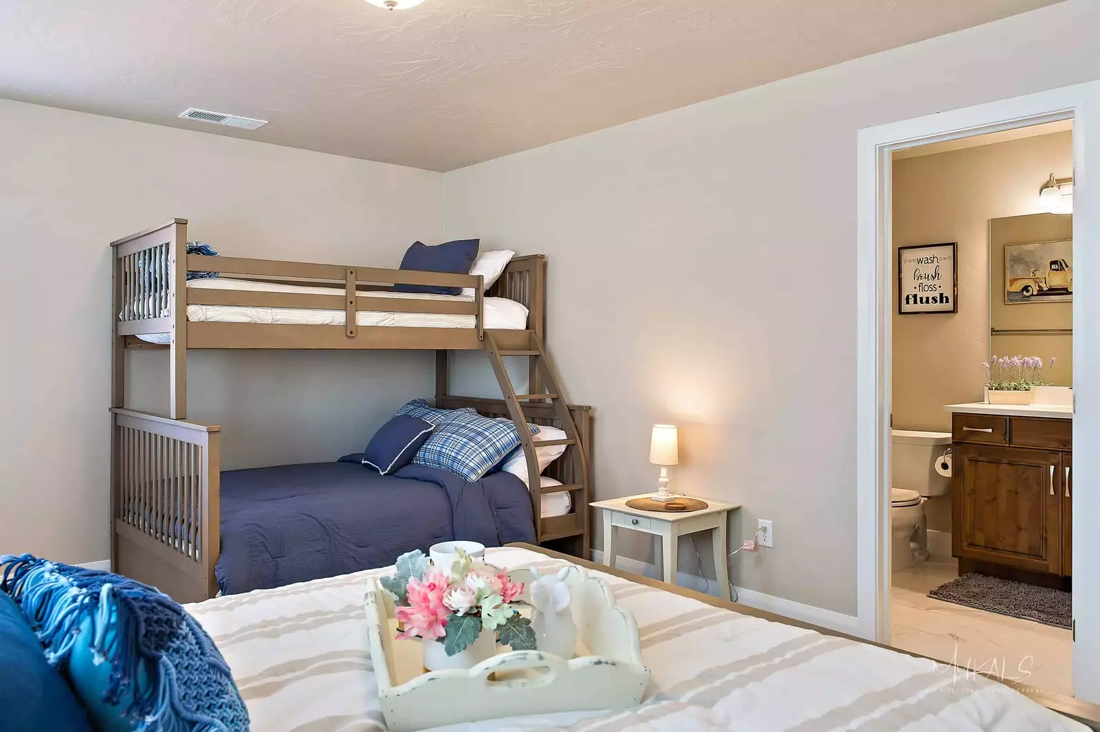 Queen Bedroom with Twin/Full Bunk