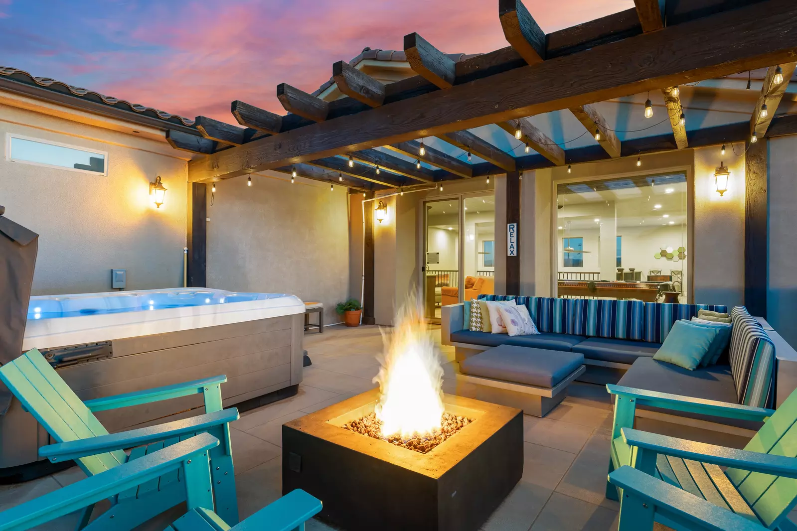 Upper Patio with Firepit and Private Hot Tub