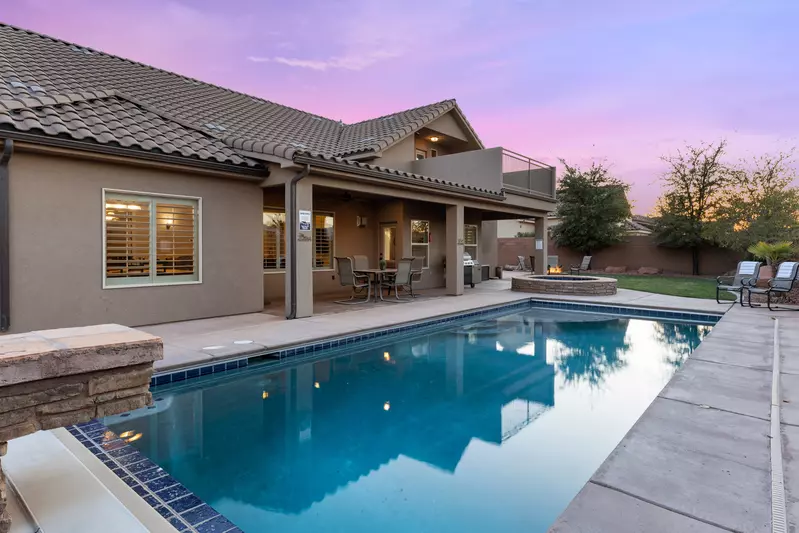 Private Pool at Sunset