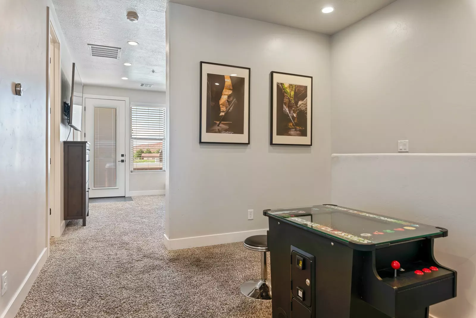 Upstairs Entry and Arcade Game