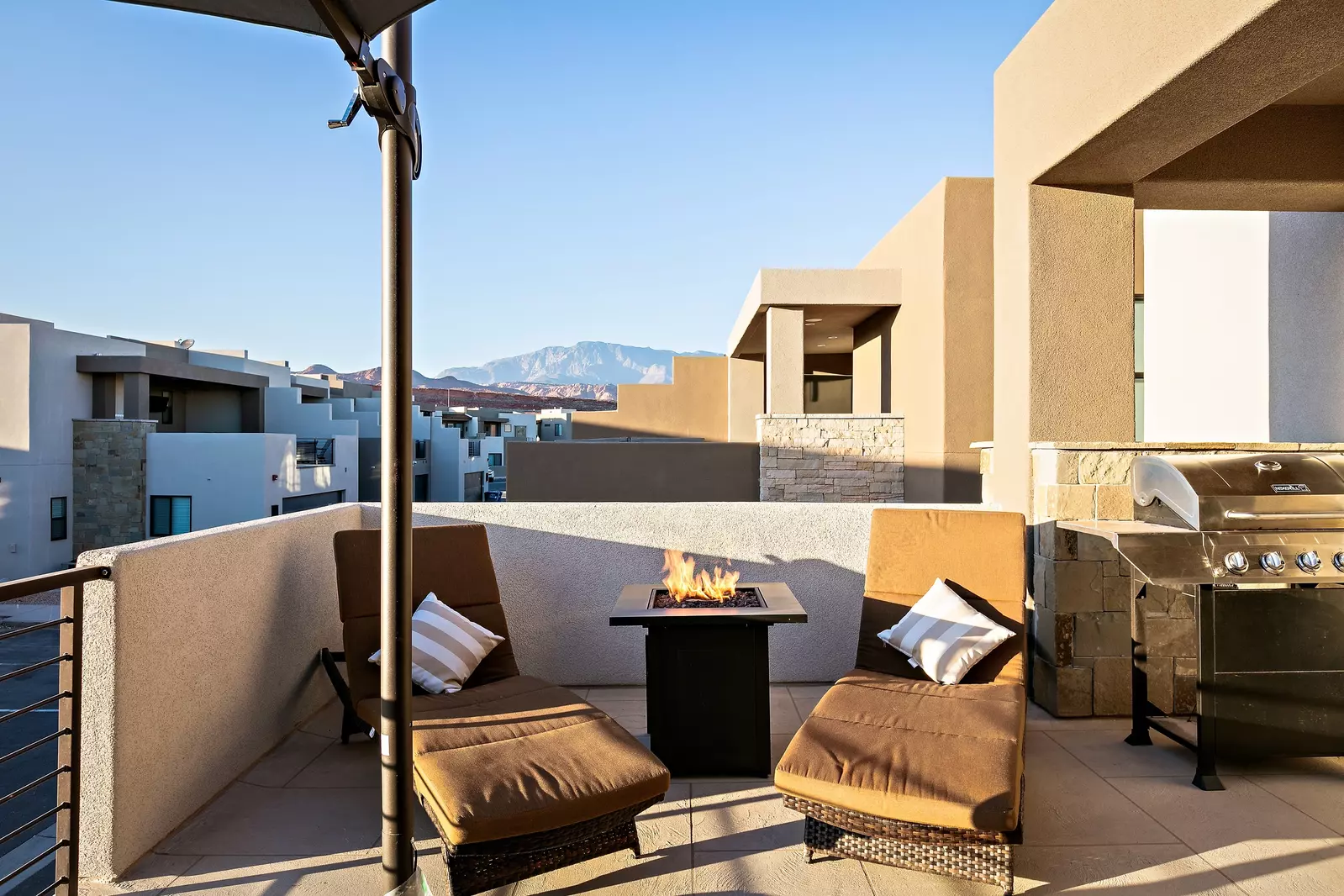 Upper Deck with Fire Table