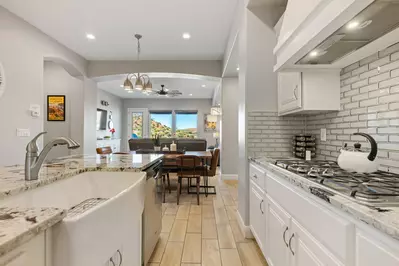 Kitchen, Dining Room, and Living Room View