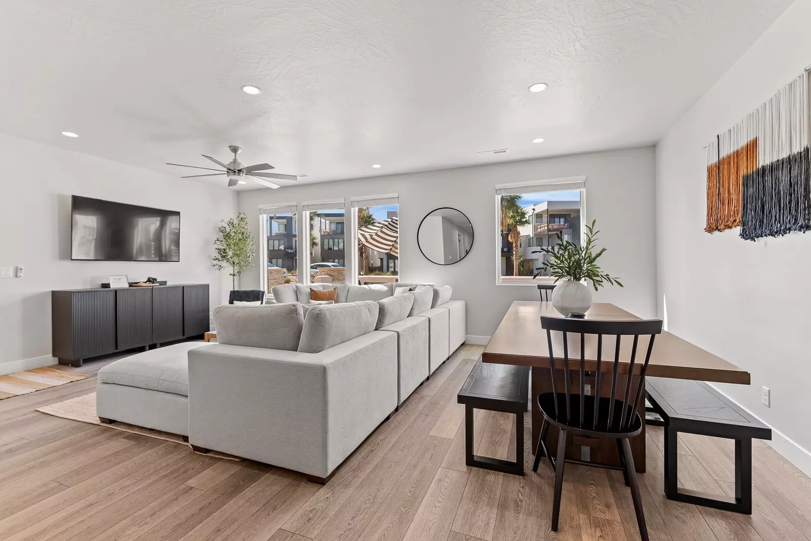 Main Level Living and Dining Areas