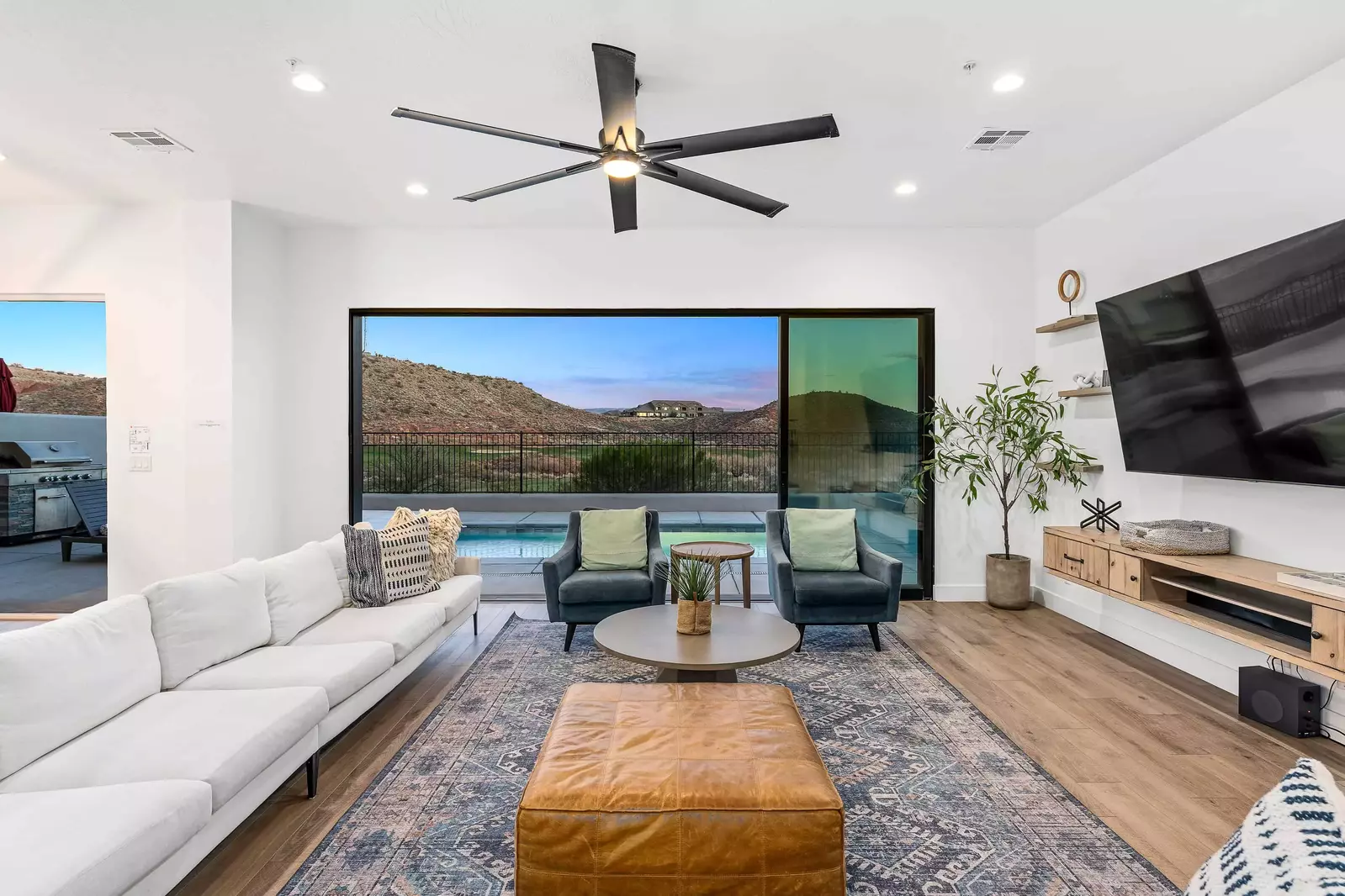 Living Room with View of Backyard