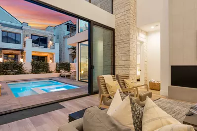 Living Room Looking Out to the Pool