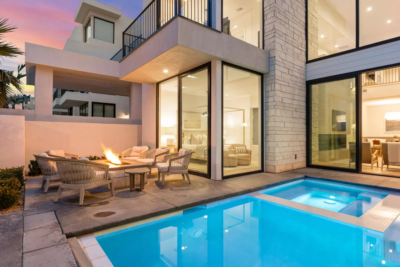 Fire Table Near Private Pool