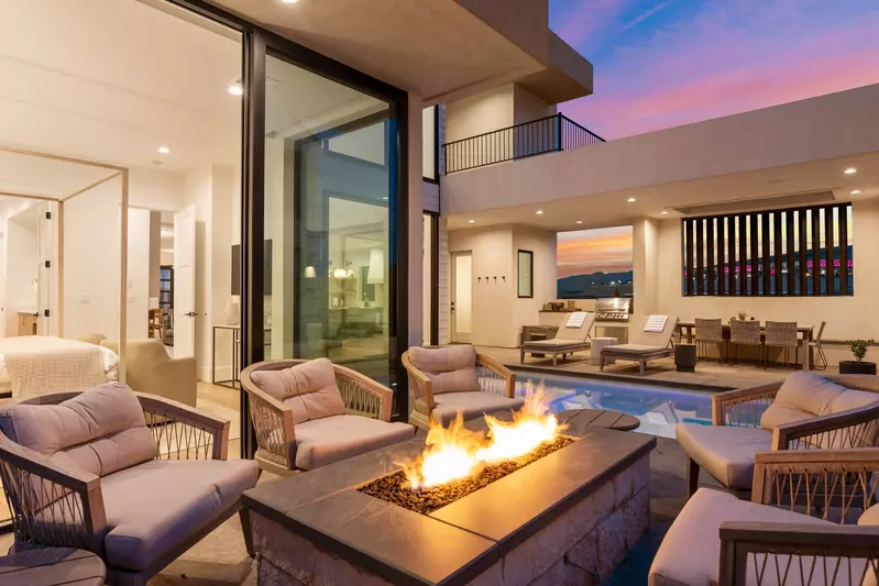 Fire Table Near Private Pool