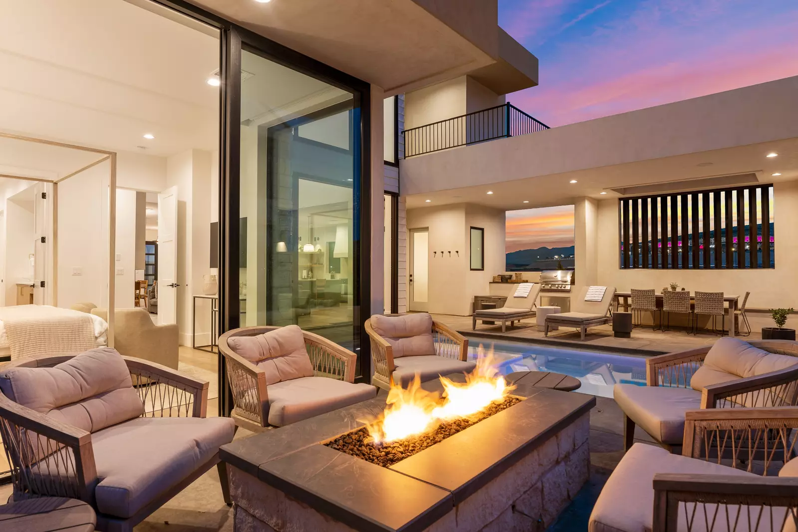 Fire Table Near Private Pool