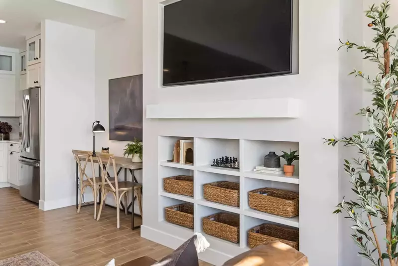 Desk and TV