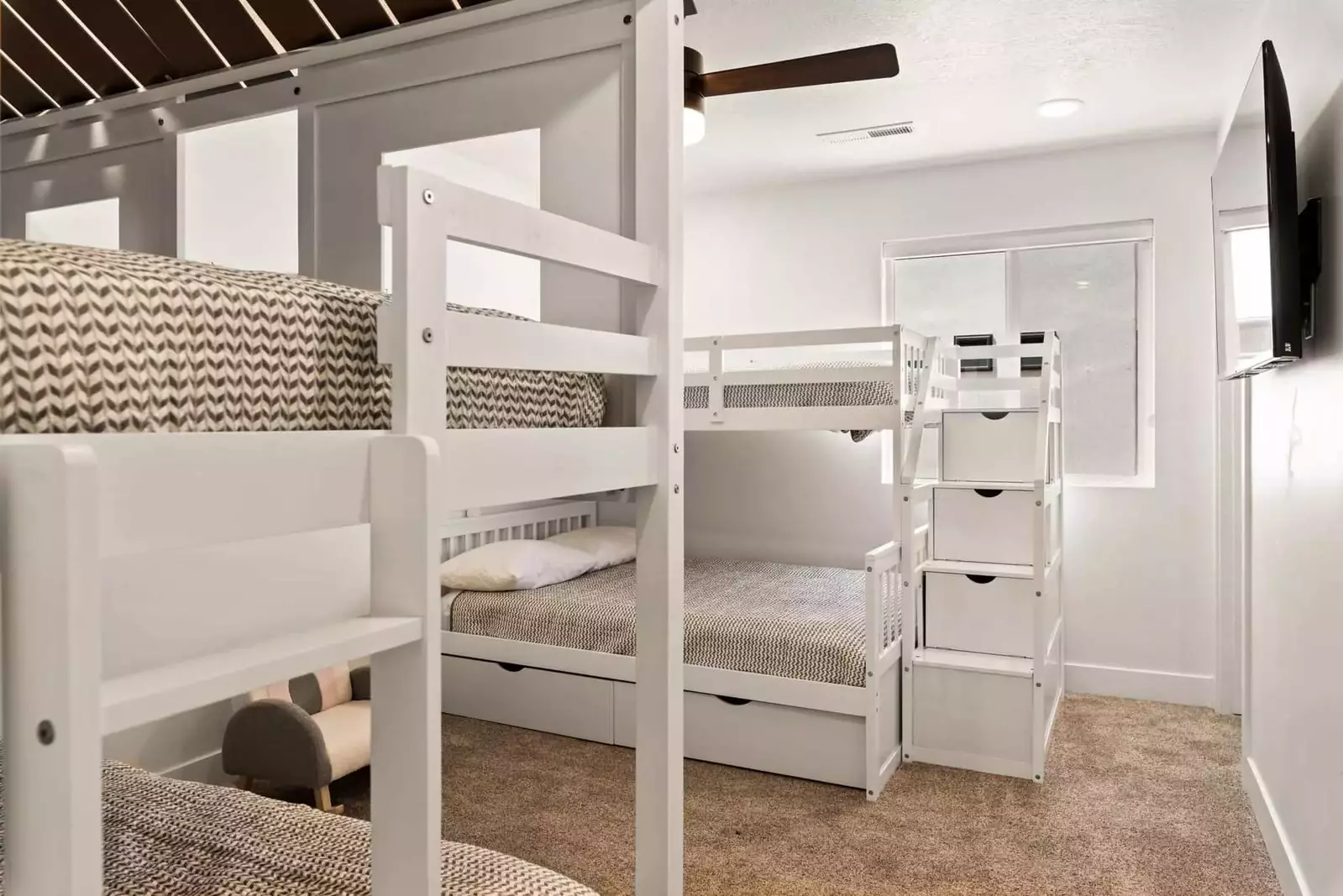 1 T/T Bunk with Trundle and 1 T/F Bunk