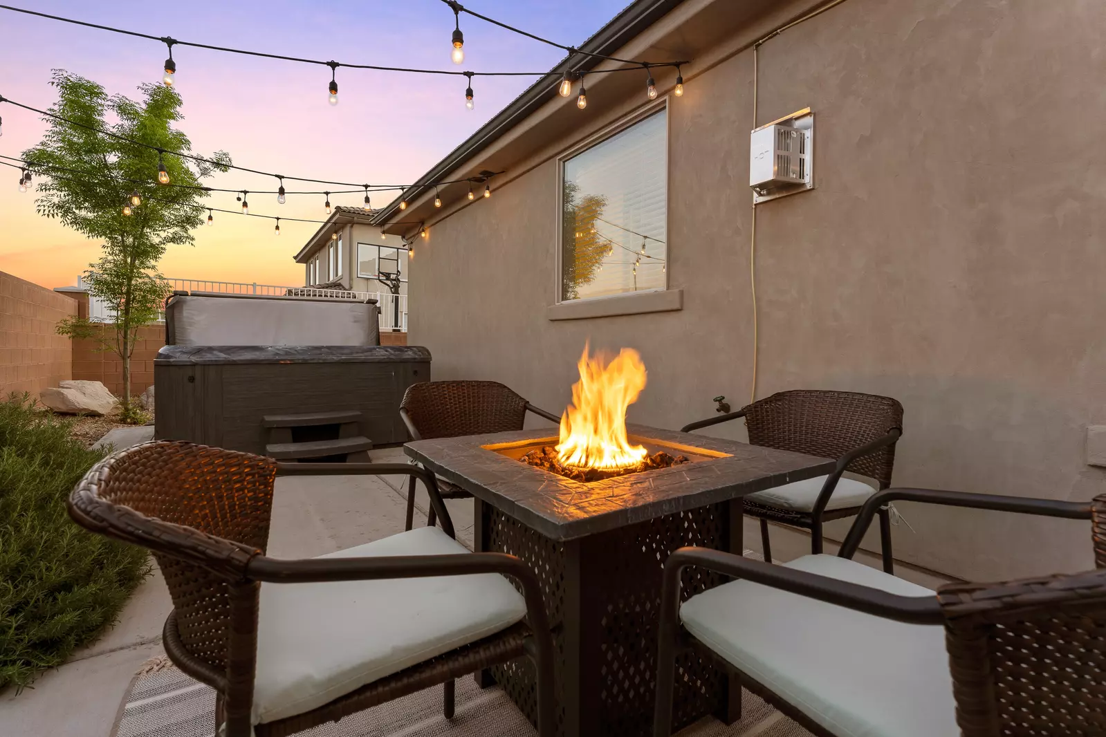 Backyard at Sunset