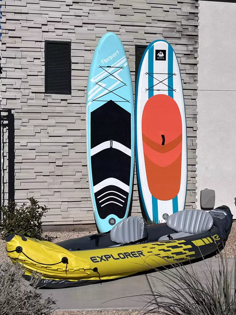 2 Paddleboards and 2 Person Kayak