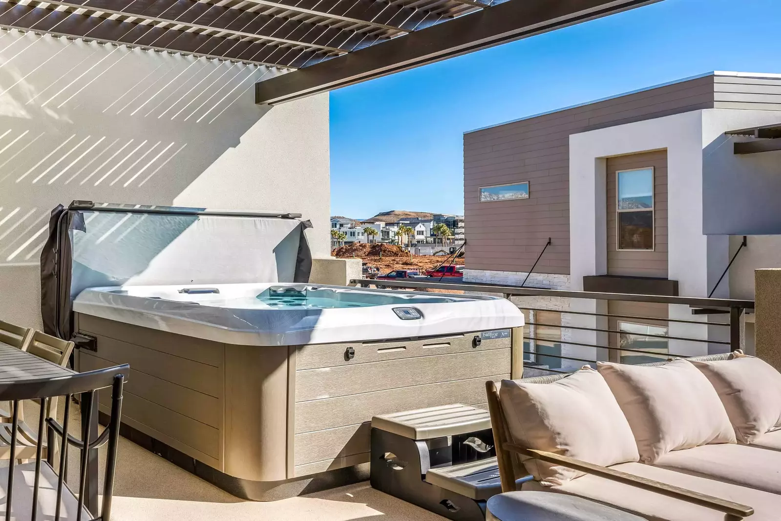 Upper Deck with Private Hot Tub and Fireplace