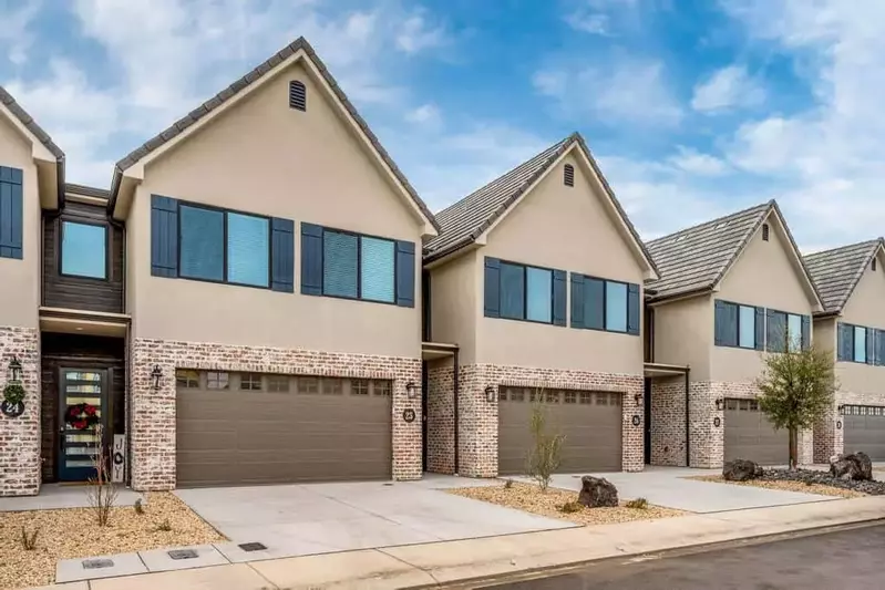 Front View of Home with 2 Car Garage