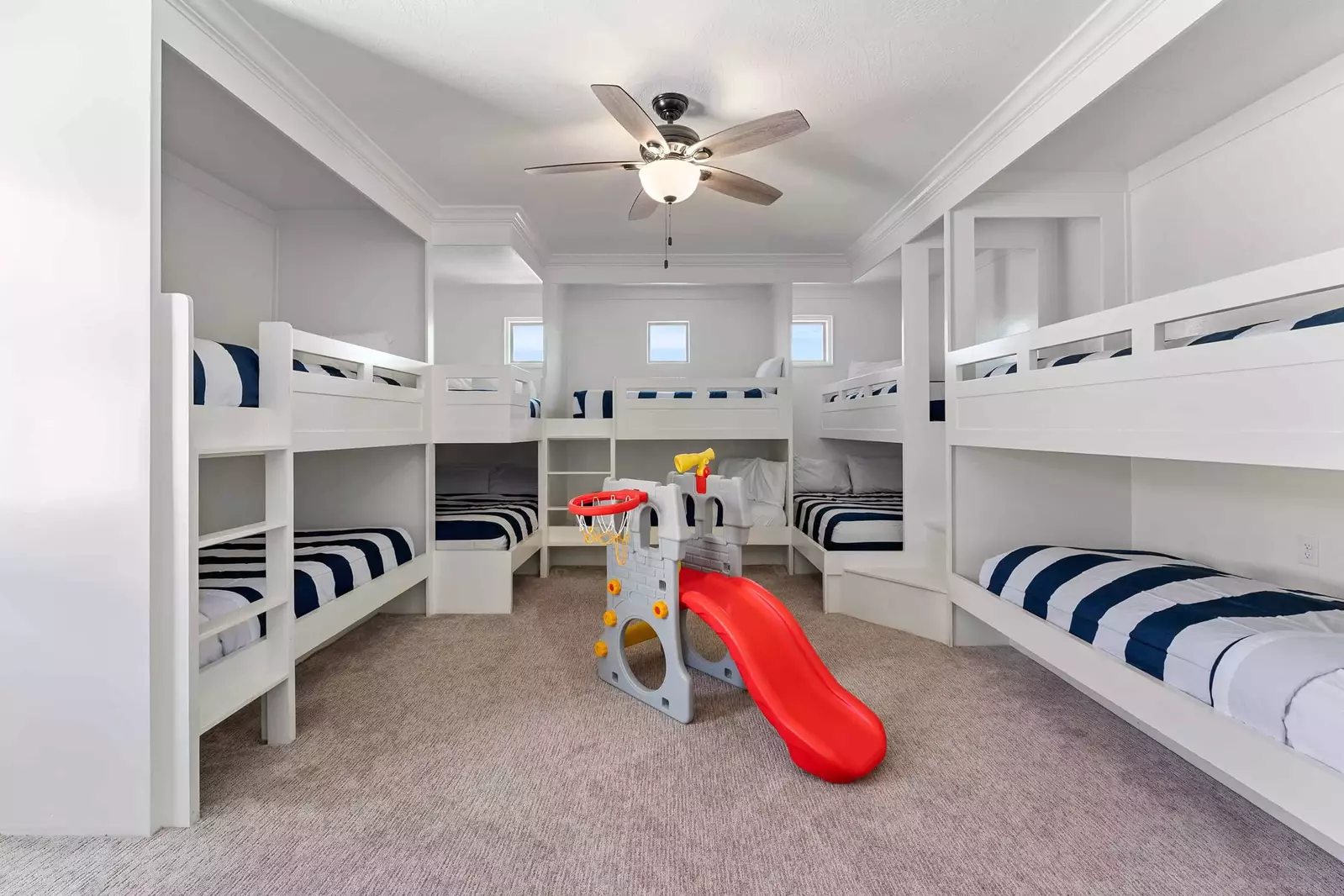 Twin / Full Bunk, Full / Full Bunk, 3 Twin / Twin Bunk Room