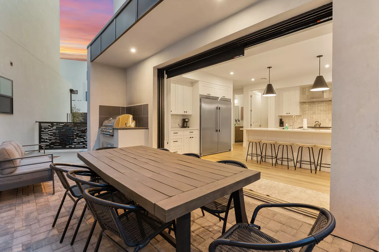 Private Outdoor Seating into Home
