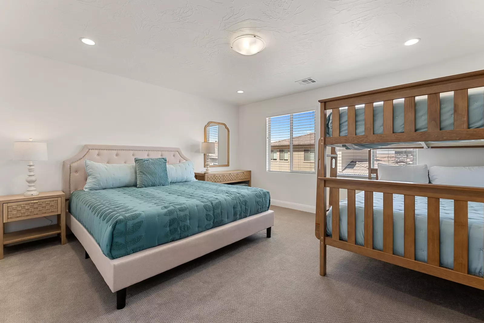 King Bed with Bunks