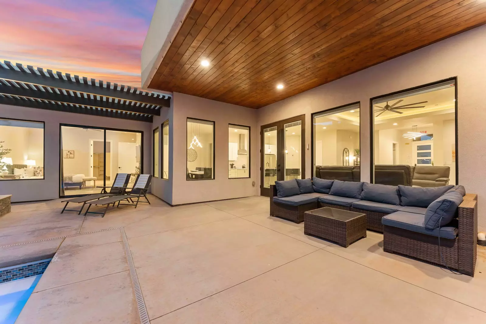 Back Patio at Dusk