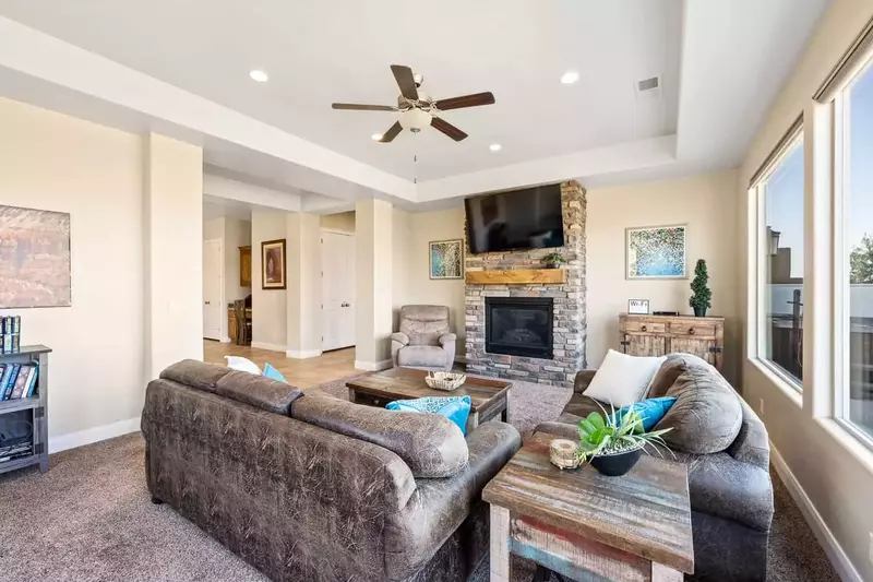 Living Room with Queen Sofa Sleeper