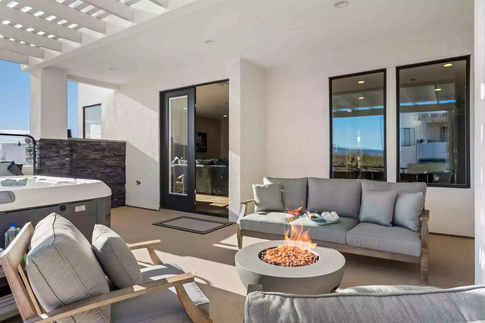 Deck, Hot Tub. Fire Pit, Patio Seating