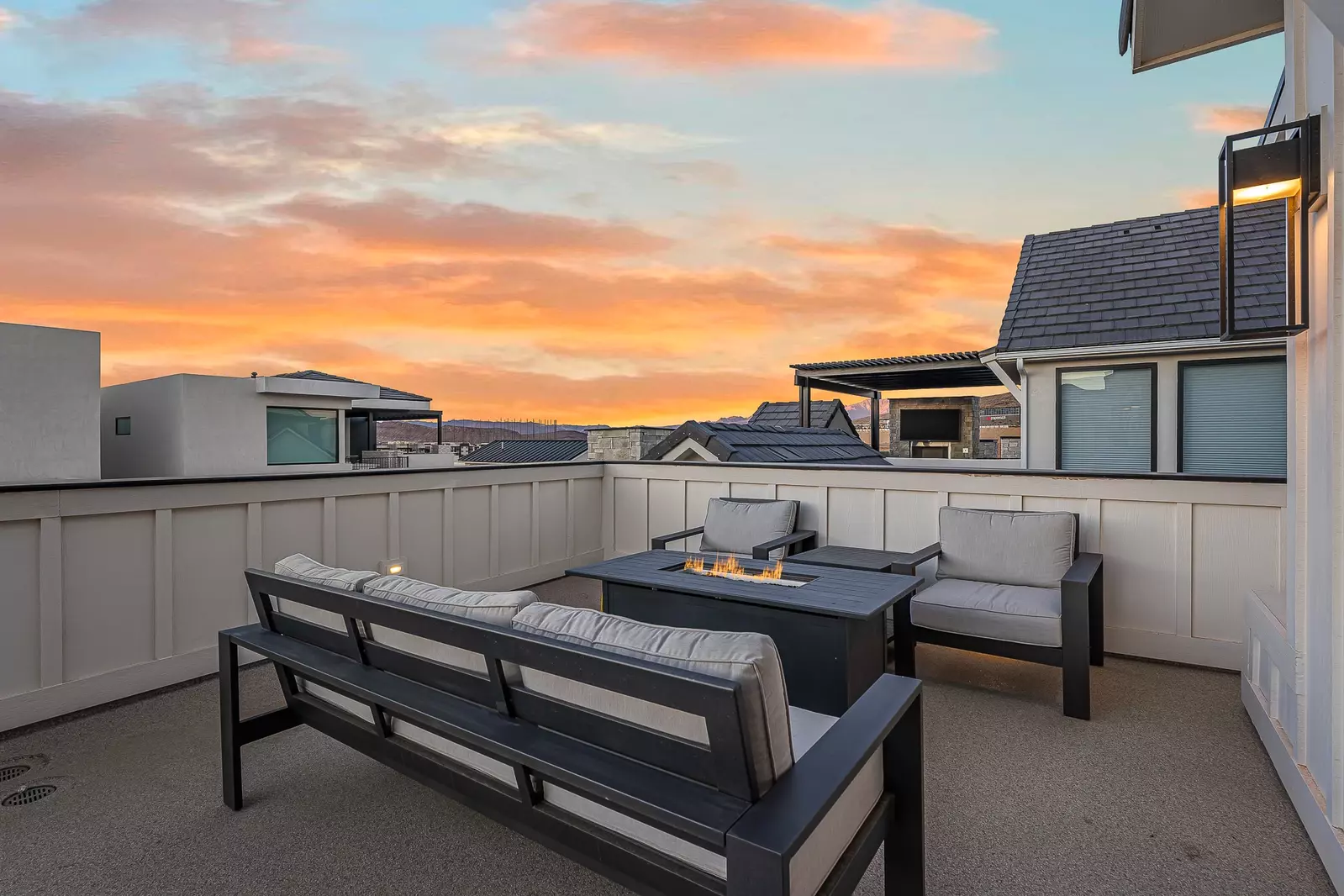 Fire Table and Outdoor Seating