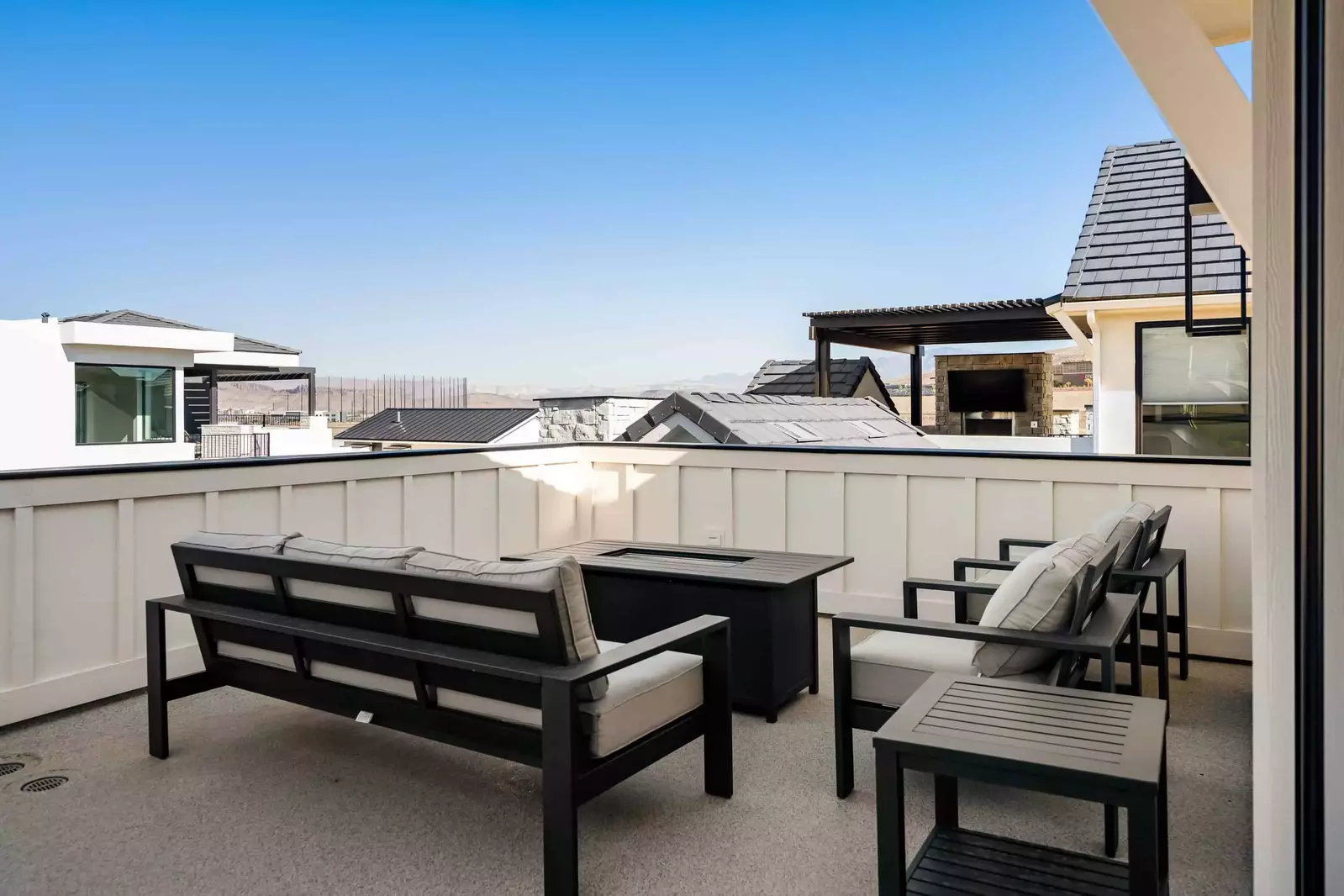 Fire Table and Outdoor Seating