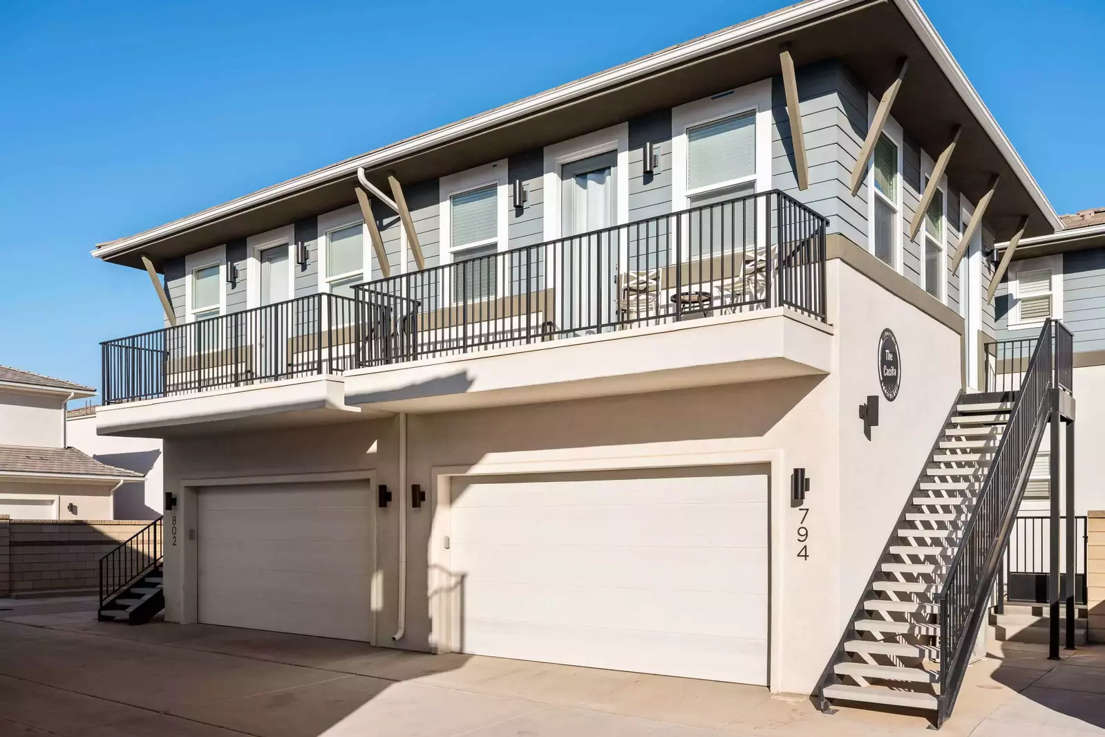 Entrance Located Above the Garage